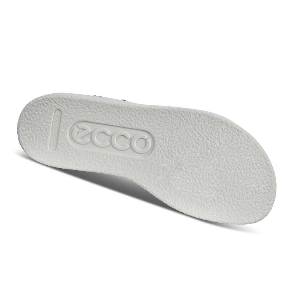 Women's Ecco Flowt Flat Sandals Silver | USA 179HAP